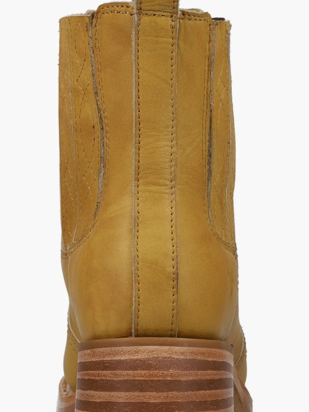 Frye Mustard Leather Chelsea Ankle Boots